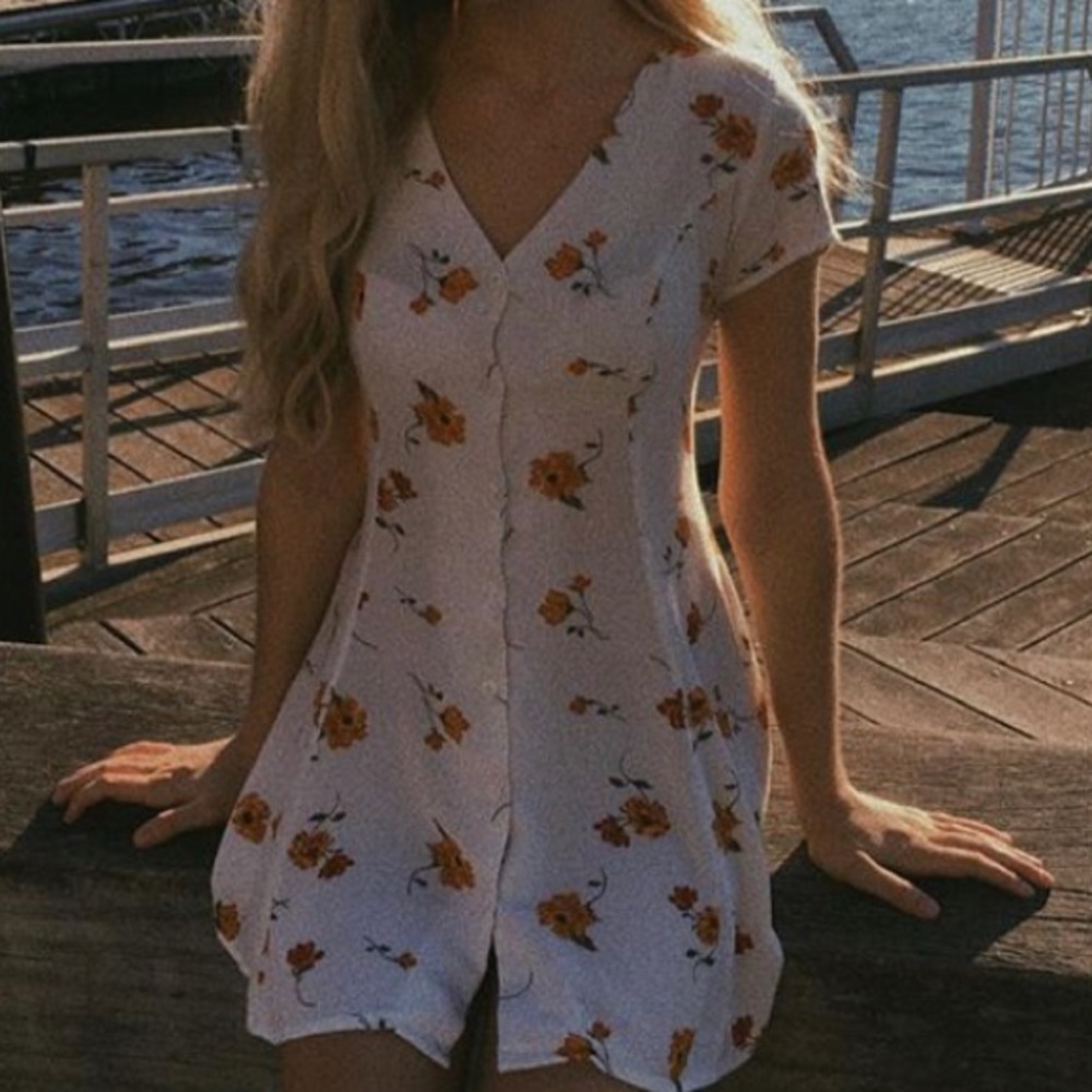 Pacsun XS flower printed dress